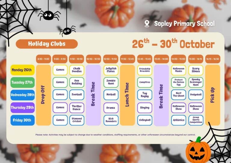 October Timetable